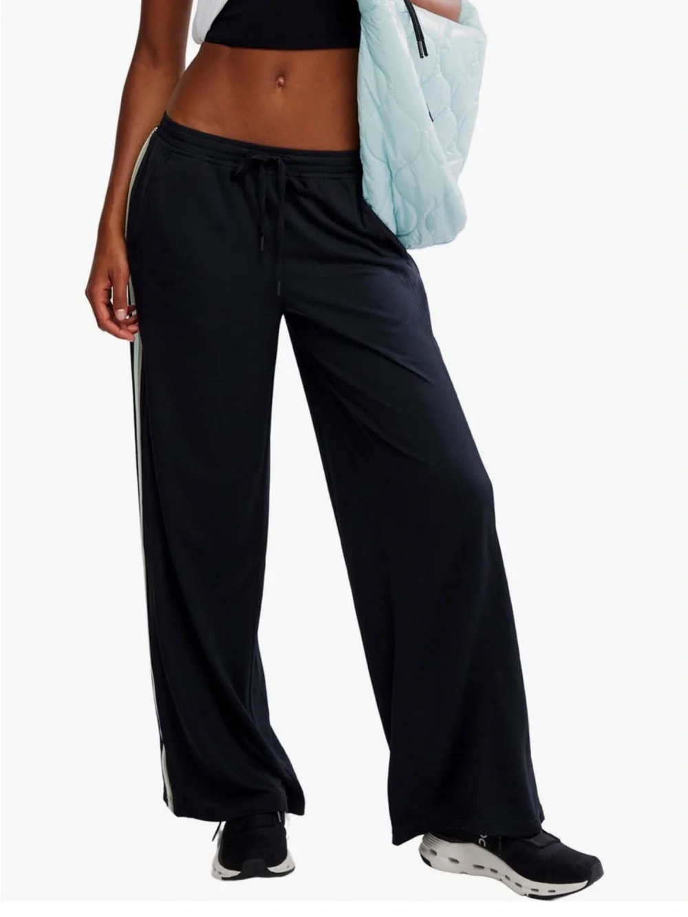 Free People One on One Mesh Pants Athleisure Gym Stripe Track